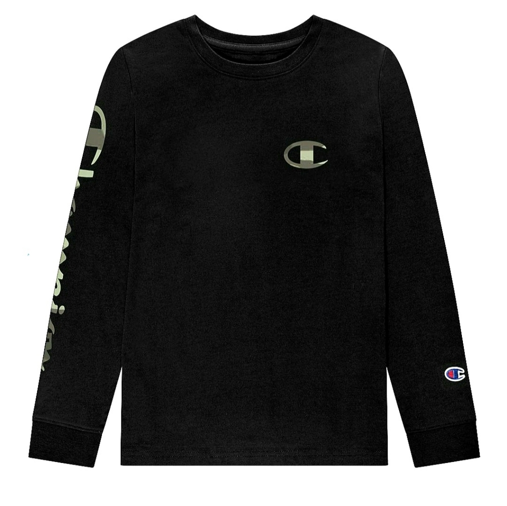 Boys 8-20 Champion* Camo Script Tee